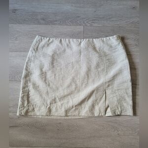H&M Linen Blend Mini Skirt